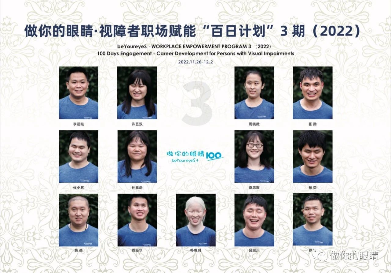“百日计划”第三期学员照 Group photo of the third "100-Day engagement" program